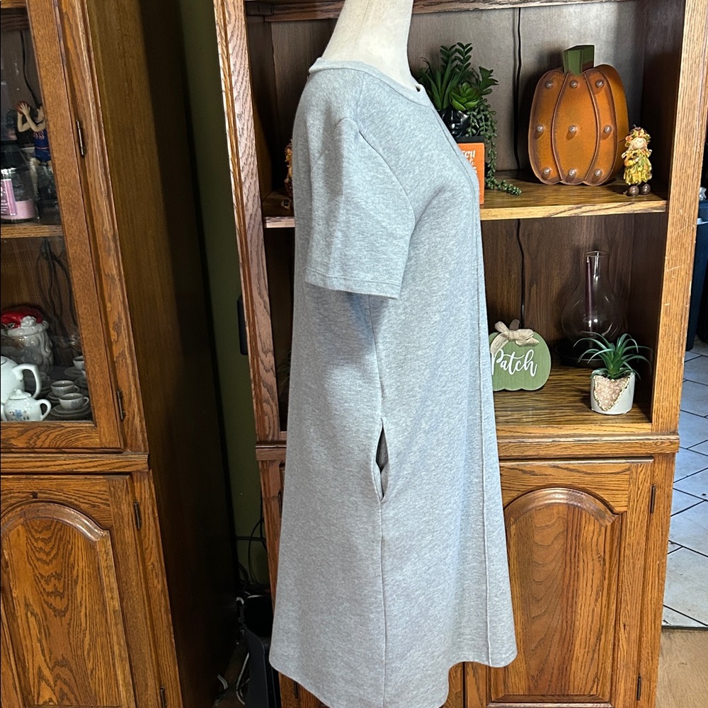 Falls Creek Gray Midi Dress With Pockets Medium NWT - Picture 4 of 10